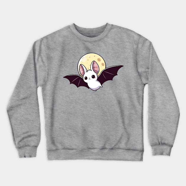 white bat simplified Crewneck Sweatshirt by hunnydoll